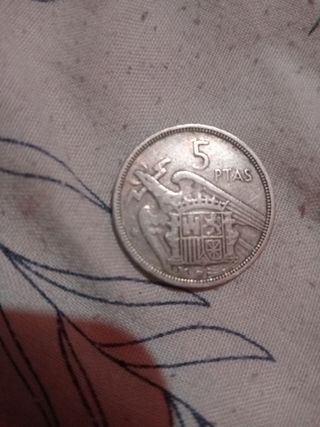 Moneda 5 Pesetas Franco 1957