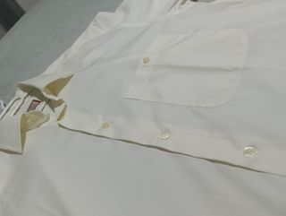 Camisa manga corta beige