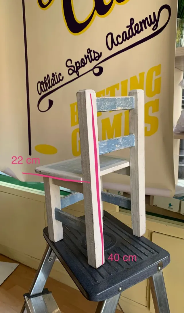 Sillita infantil madera decorativa 40 x 23 x 21