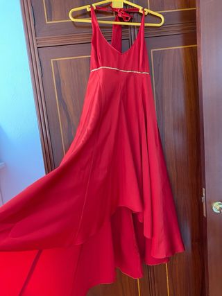 Vestido rojo fiesta hecho a medida T40