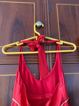 Vestido rojo fiesta hecho a medida T40