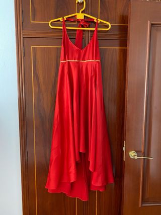 Vestido rojo fiesta hecho a medida T40