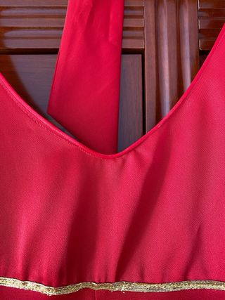 Vestido rojo fiesta hecho a medida T40