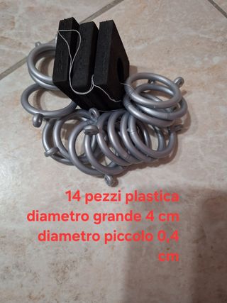Ganci per tende in plastica 14 pezzi