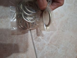 20 Ganci per Tende in Metallo Argento