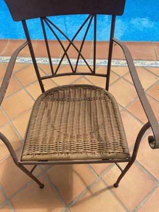 Mesa y 4 Sillas Jardín Hierro Forjado