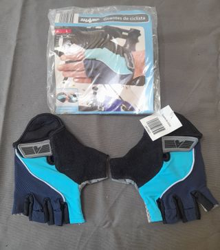 Guantes Ciclismo con almohadilla y velcro, Talla L