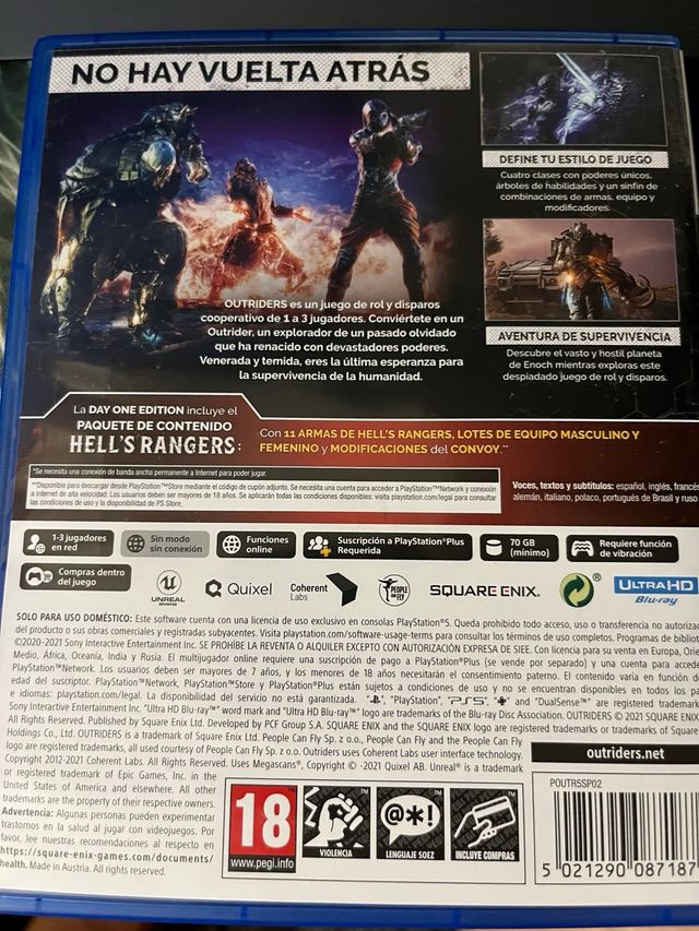 Juego Outriders PS5 Day One Edition PlayStation5