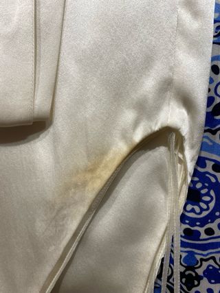 Vestido blanco y azul con estampado