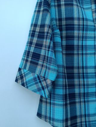 Camisa Cuadros Azul Turquesa CANDA Talla 46/48