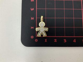 colgante oro 14k con piedra