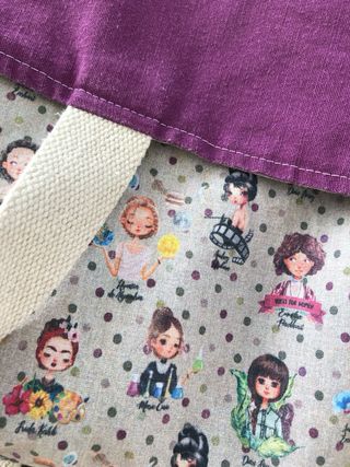 Handmade bolso shopper de doble cara