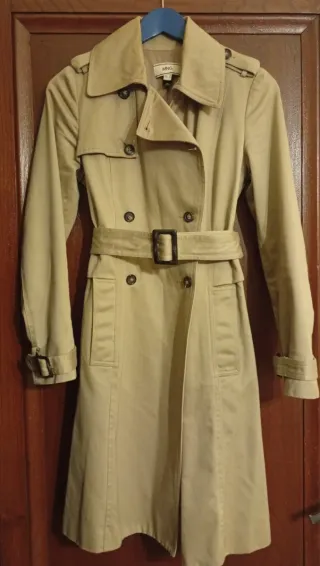Trench Mango Beige Mujer