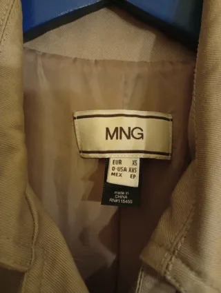 Trench Mango Beige Mujer