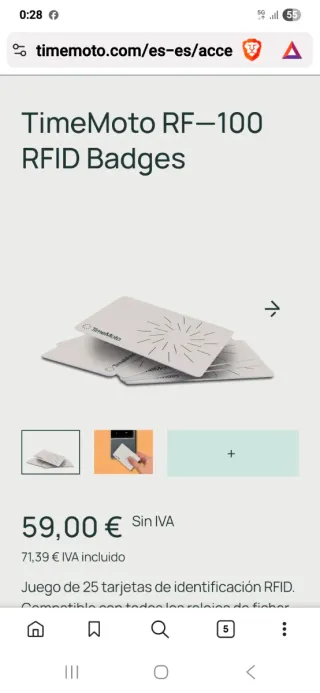 TimeMoto TM-626 Terminal Control Acceso