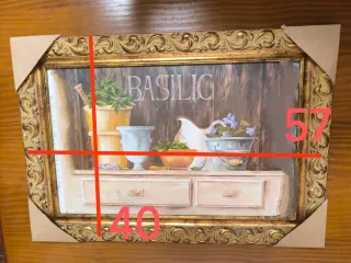 Cuadro Clásico Dorado con Marco