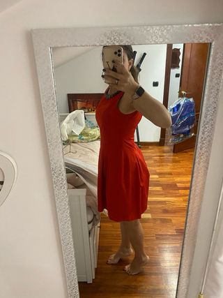 Vestido fiesta Zara M con brillantes