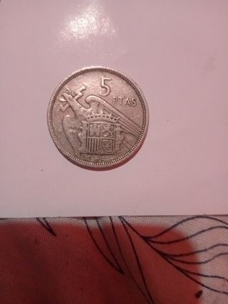 5 Pesetas Franco 1957