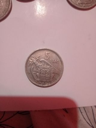 5 Pesetas Franco 1957