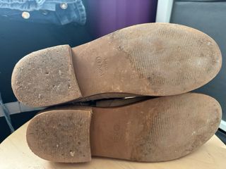Botas de piel beige