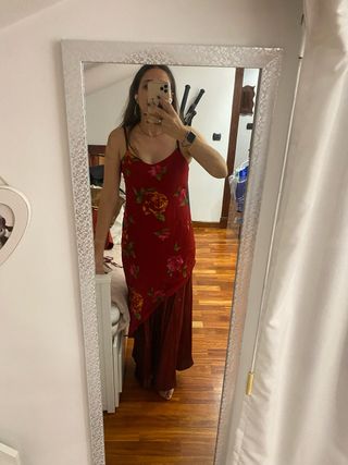 Vestido fiesta estampado flores T40