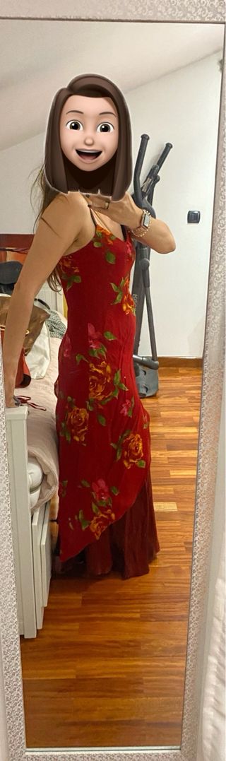 Vestido fiesta estampado flores T40