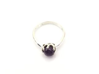 anillo plata 925mm con piedra con circonita,coral t. 11 (16,24 mm)