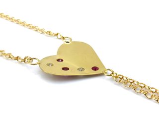 manita oro 18k con piedra con circonita