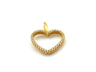 colgante oro 18k con piedra con diamante