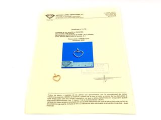 colgante oro 18k con piedra con diamante