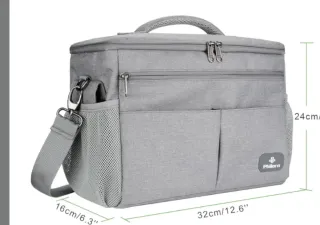Bolsa organizadora gris para silla de bebé