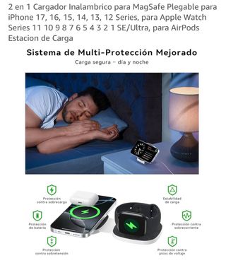 Cargador Inalámbrico 2 en 1 Plegable MagSafe