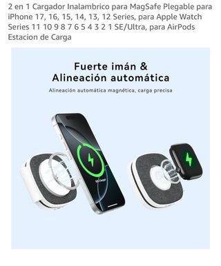 Cargador Inalámbrico 2 en 1 Plegable MagSafe