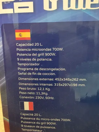 Orbegozo MIG 2030 A Microondas Grill 20L