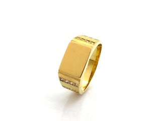anillo oro 18k con piedra con circonita t. 25 (20,7 mm)