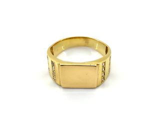 anillo oro 18k con piedra con circonita t. 25 (20,7 mm)