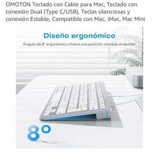 Teclado OMOTON Cable Dual Mac Type C/USB