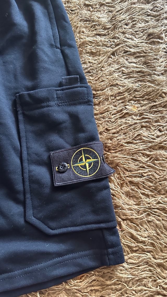 Stone Island Pantalón Corto Talla M Negro