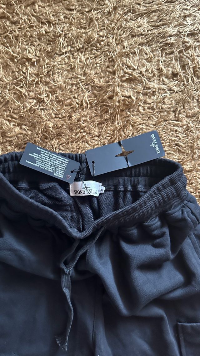 Stone Island Pantalón Corto Talla M Negro