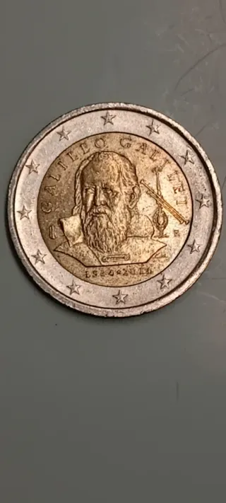Moneda 2 euros Galileo Galilei