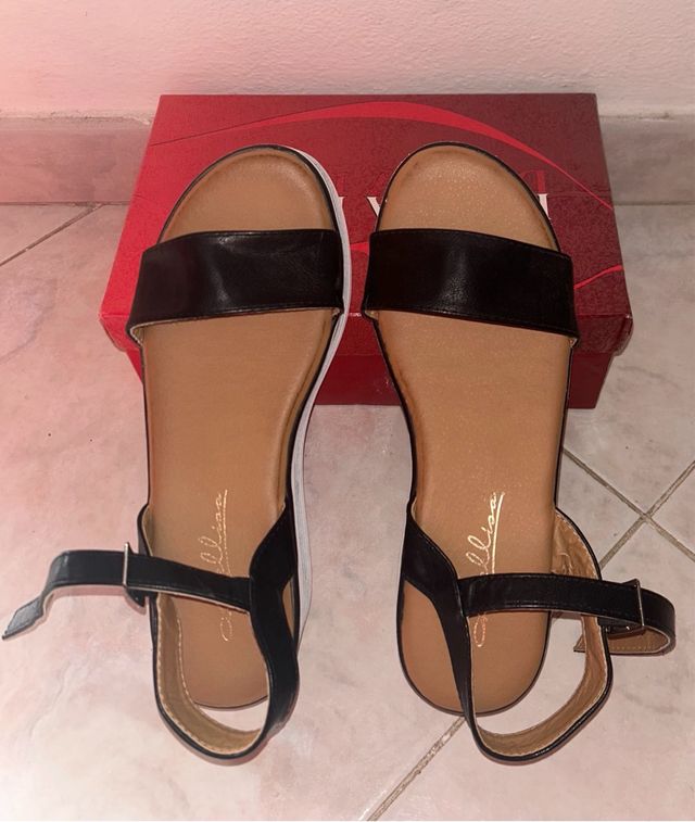 Sandali zebrati nere e bianche (39)