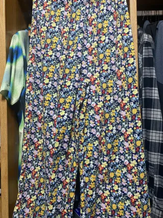 Lote 3 pantalones anchos estampados mujer talla U