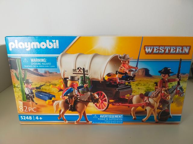 Lote Playmobil Western Carreta, Sheriff , caballos