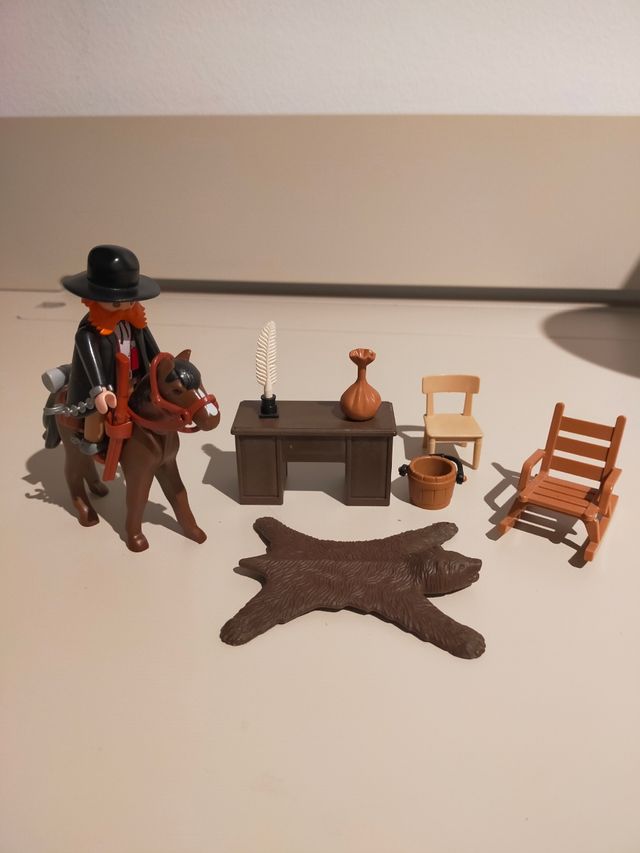 Lote Playmobil Western Carreta, Sheriff , caballos