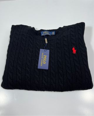 Jersey Polo Ralph Lauren nudos negro Talla L