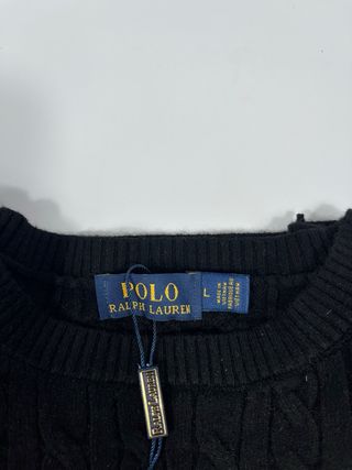 Jersey Polo Ralph Lauren nudos negro Talla L