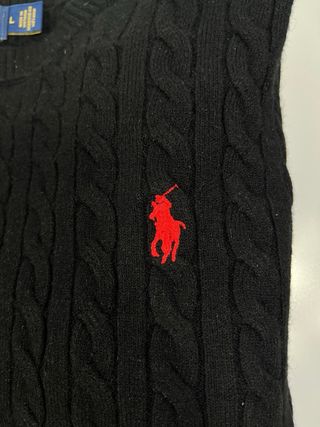 Jersey Polo Ralph Lauren nudos negro Talla L