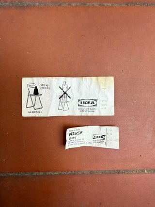 4 Sillas Plegables IKEA NISSE Negras