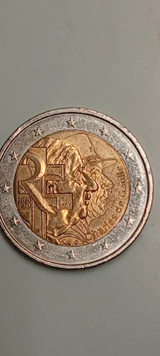Moneda 2 euros Charles de Gaulle 1940-1944