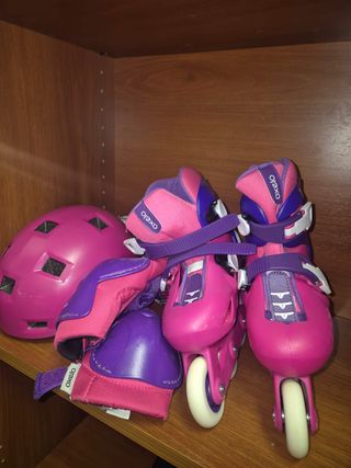 Patines Oxelo rosas y morados talla 32-35